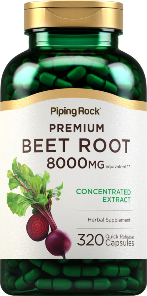 Beet Root Concentrated Extract, 8000 mg, 320 Quick Release Capsules Bottle