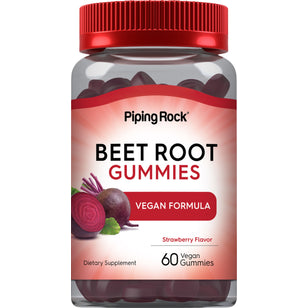 Beet Root (Natural Strawberry) Gummies, 60 Vegan Gummies