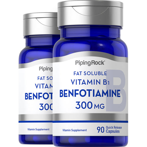 Benfotiamine (Fat Soluble Vitamin B-1), 300 mg, 90 Quick Release Capsules, 2  Bottles