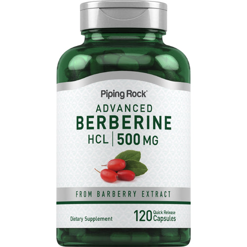 Berberina HCL 500 mg 120 Cápsulas de Rápida Absorção     