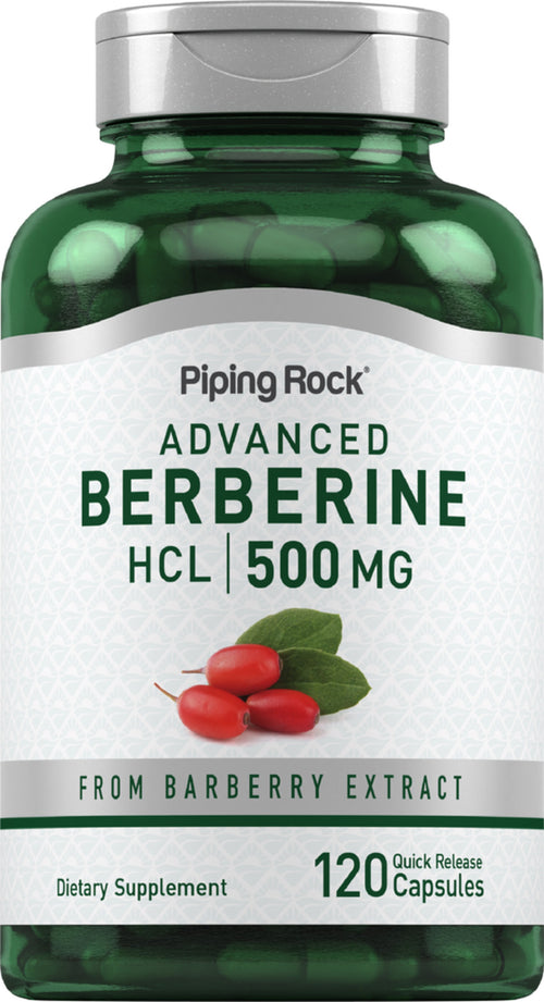 Berberina HCL 500 mg 120 Cápsulas de Rápida Absorção     