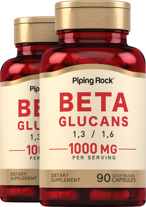 Béta 1,3/1,6-D-Glucane, 1000 mg (par portion) 90 Gélules à libération rapide 2 Bouteilles