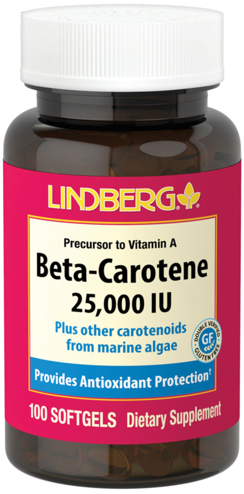 Beta Caroteno 25,000 IU 100 Cápsulas gelatinosas     