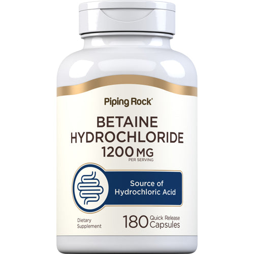 Betaín – HCl 1200 mg (v jednej dávke) 180 Kapsule s rýchlym uvoľňovaním     