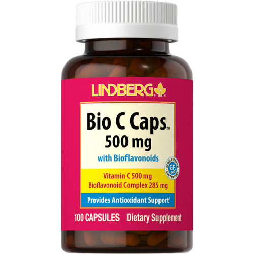 Gélules de vitamine C bio de 500 mg avec bioflavonoïdes 100 Gélules       