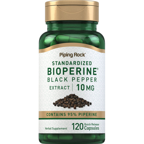 Bioperine zvyšuje vstrebávanie živín 10 mg 120 Kapsule s rýchlym uvoľňovaním     