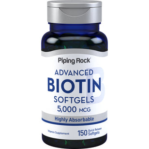 Biotin, 5000 mcg, 150 Quick Release Softgels Bottle