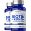 Biotin 5000 mcg (5mg) Plus Keratin, 180 Quick Release Capsules, 2  Bottles