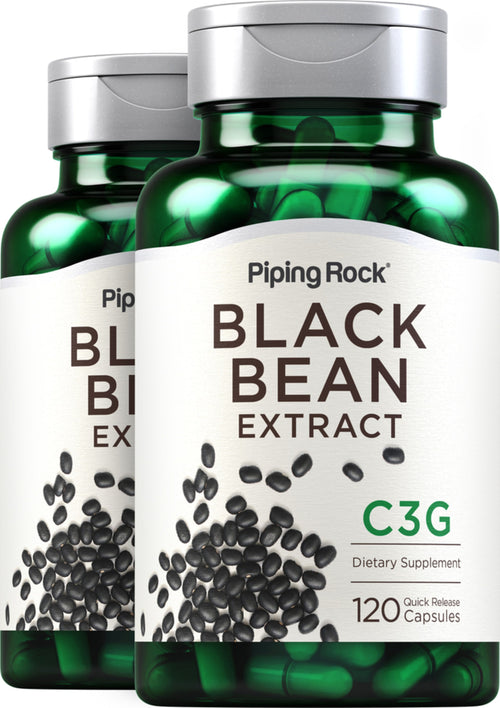 Complexe d'extrait de haricots noirs C3G,  120 Gélules à libération rapide 2 Bouteilles