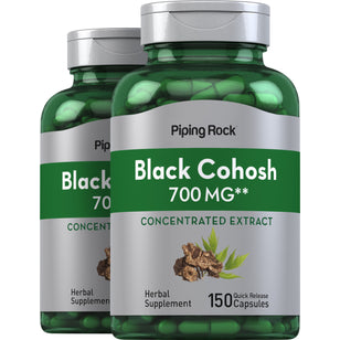 Black Cohosh, 700 mg, 150 Quick Release Capsules, 2  Bottles