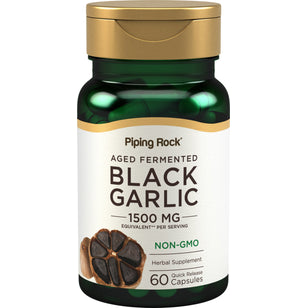 Czarny czosnek 1500 mg (na porcję) 60 Kapsułki o szybkim uwalnianiu     