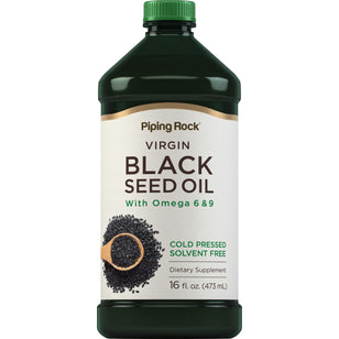 Olio di sesamo nero (semi di cumino) - spremuto a freddo 16 fl oz 473 mL Bottiglia    