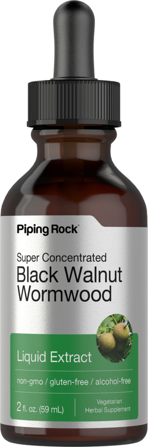 Flytende ekstrakt av sort valnøtt og malurt 2 ounce 59 mL Pipetteflaske    