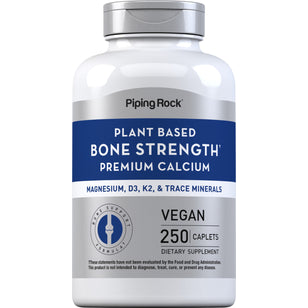 Bone Strength Algae (Ccalcium d'origine végétale) Plus D3 1000 IU (par portion) 250 Capsules végétaliennes       
