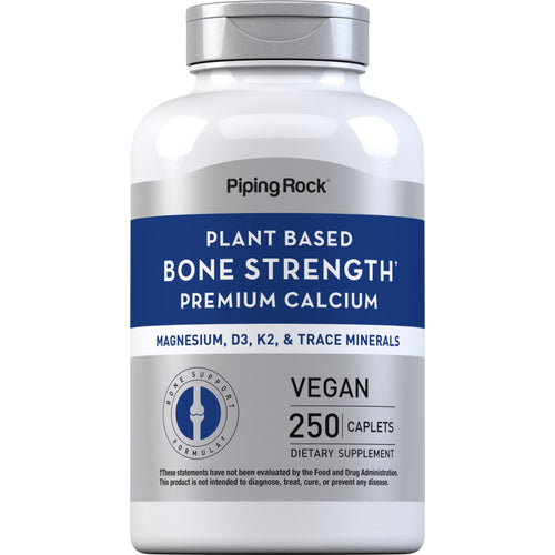 Bone Strength Formula (Plant Based Calcium), 250 Vegan Caplets Bottle
