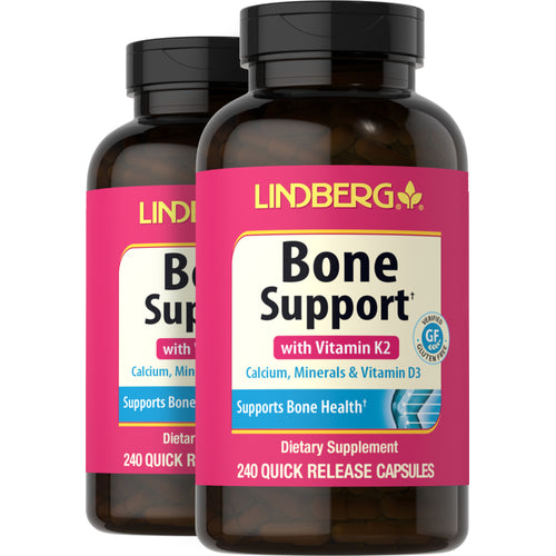 Bone Support with Vitamin K2, 240 Quick Release Capsules, 2  Bottles
