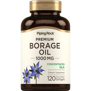 Aceite de borraja (GLA) 1000 mg 120 Cápsulas blandas de liberación rápida     