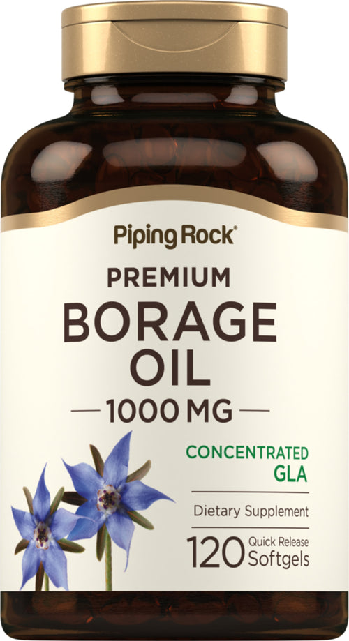 Aceite de borraja (GLA) 1000 mg 120 Cápsulas blandas de liberación rápida     