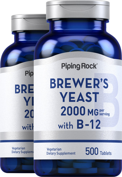 Brewer's Yeast, 2000 mg (per serving), 500 Tablets, 2  Bottles