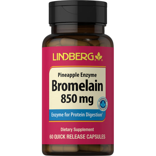 Bromelain Pineapple Enzyme (600 GDU/g), 850 mg, 60 Quick Release Capsules