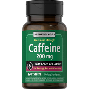 Caffeine 200 mg with Green Tea Extract, 120 Tablets