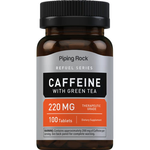Caffeine Plus Green Tea, 220 mg, 100 Tablets