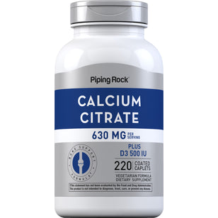 Kalcij citrat 630 mg Plus D3 500 IU 220 Kapsule s premazom       