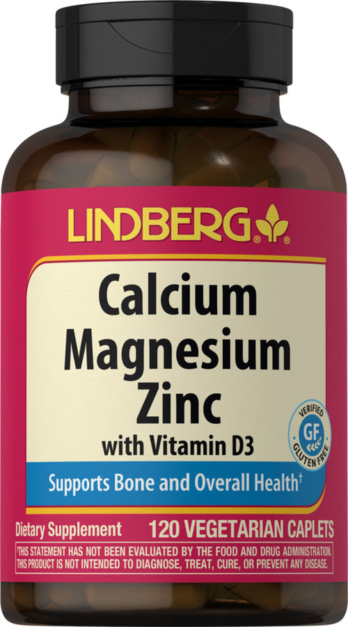 Calcium Magnesium Zinc avec D3 120 Végétarienne Petits comprimés       