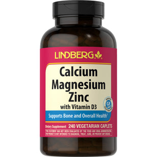 Calcium Magnesium Zinc with Vitamin D3, 240 Vegetarian Caplets