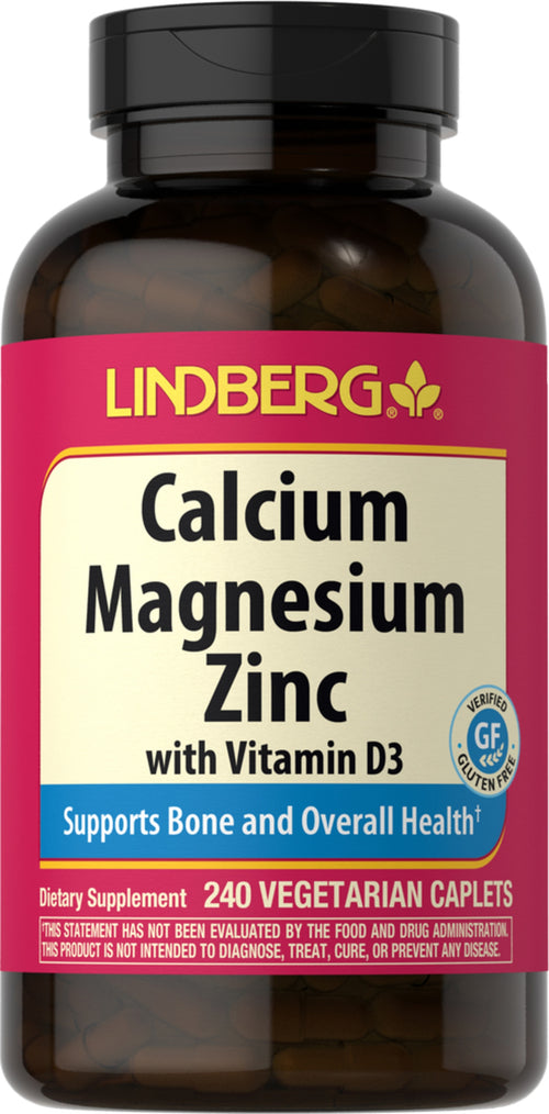 Calcium Magnesium Zinc avec D3 240 Végétarienne Petits comprimés       