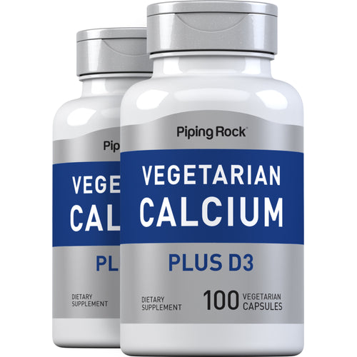 Calcio più D3 120 Capsule vegetariane 2 Bottiglie     