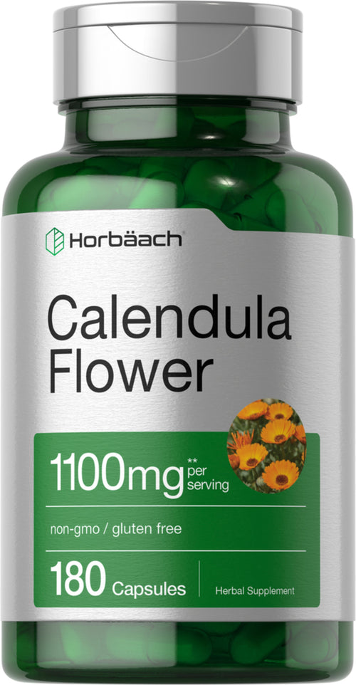 Calendula Flower (Marigold), 1100 mg (per serving), 180 Capsules