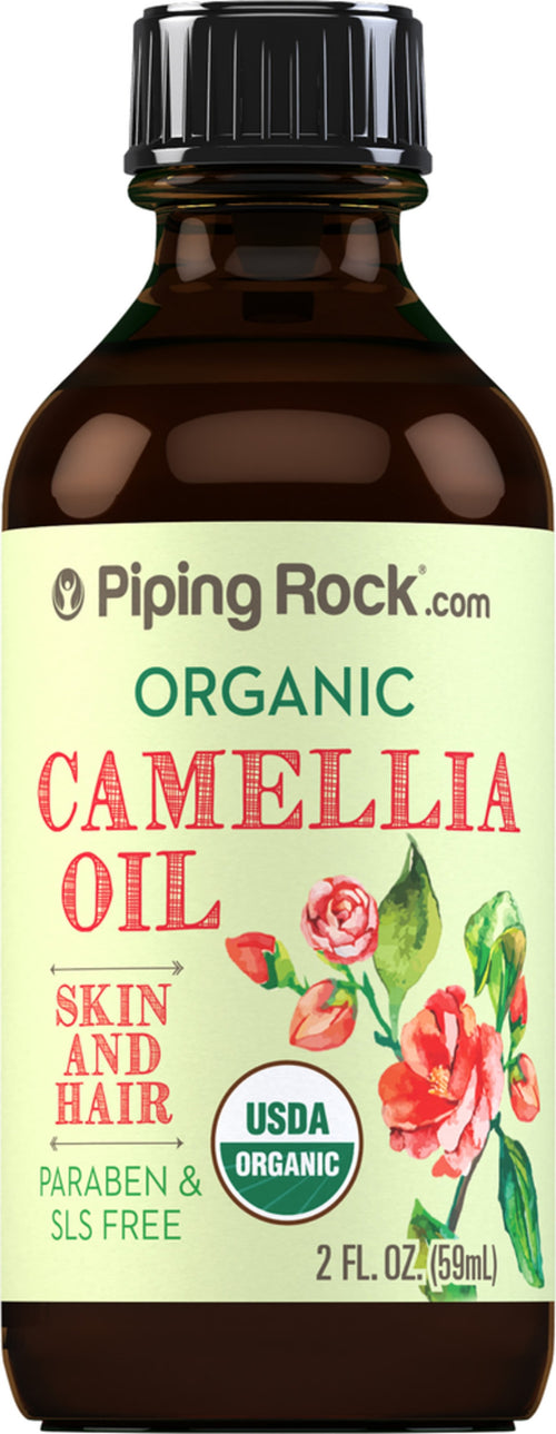 Ulei de camellia 100% Pur Presat la rece (Organic) 2 fl oz 59 ml Sticlă    