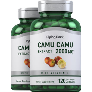 Camu Camu Extract, 2000 mg, 120 Quick Release Capsules, 2  Bottles