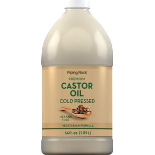 Óleo de Castor (prensado a frio) Livre de Hexano 64 fl oz 1.89 L Frasco    