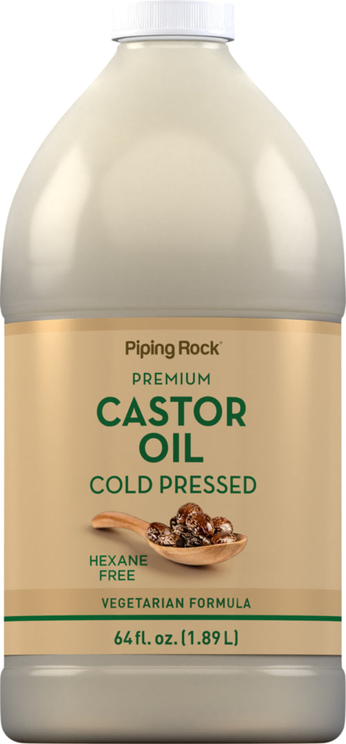 Óleo de Castor (prensado a frio) Livre de Hexano 64 fl oz 1.89 L Frasco    