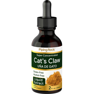 Extrato Líquido Cat's Claw (Unha de gato) sem álcool 2 fl oz 59 ml Frasco conta-gotas    