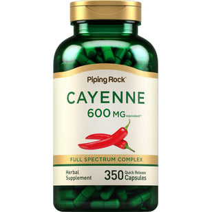 Cayenne  600 mg 350 Kapsler for hurtig frigivelse     