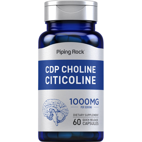 CDP コリン シチコリン, 1000 mg (1 回分), 60 速放性カプセル