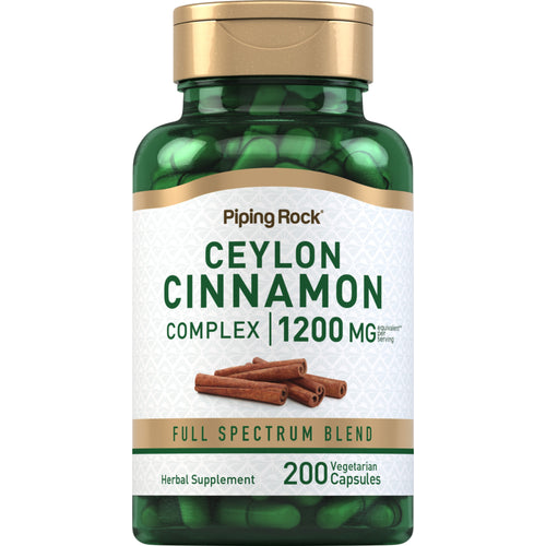 ซินนามอน Total Spectrum  1200 mg (ต่อการเสิร์ฟ) 200 แคปซูลผัก     