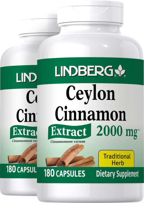 Cannelier de Ceylan,  2000 mg 180 Gélules 2 Bouteilles
