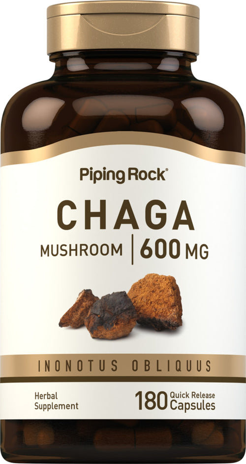 Chaga Mushroom  600 mg 180 Kapsler for hurtig frigivelse     