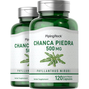 Chanca Piedra (Phyllanthus niruri),  500 mg 120 Gélules à libération rapide 2 Bouteilles
