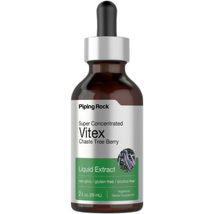 Flydende ekstrakt af kyskhedstræbær (Vitex) - alkoholfri 2 fl oz 59 ml Pipetteflaske    
