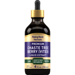 Chaste Tree Berry (Vitex) Liquid Extract  Alcohol Free, 4 fl oz (118 mL) Dropper Bottle