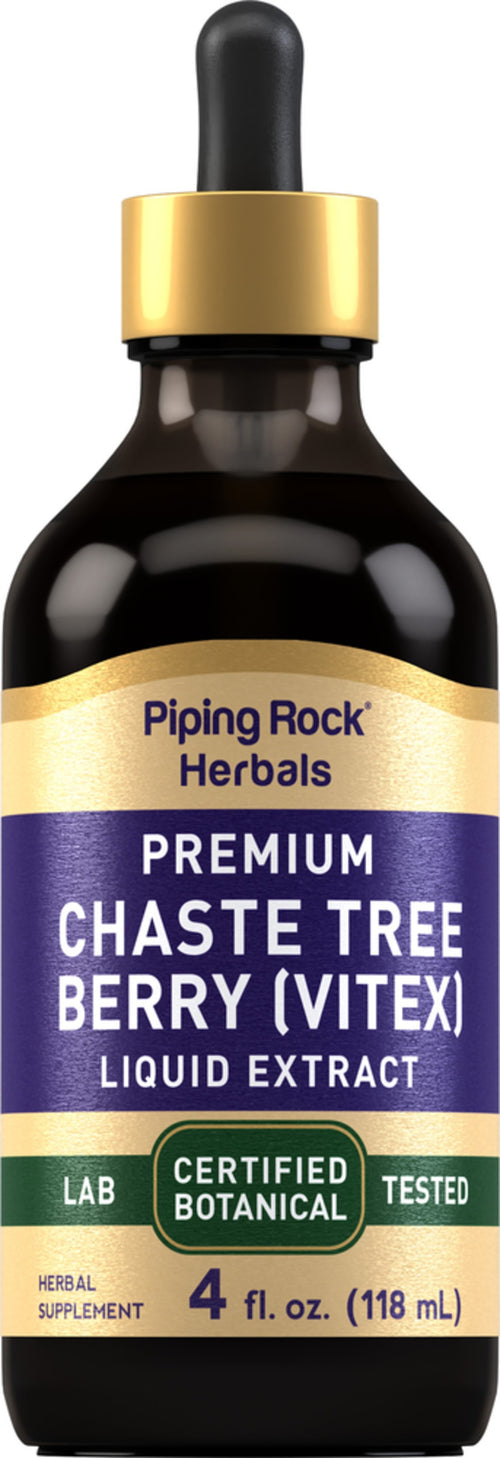 Chaste Tree (Vitex) Liquid Extract  Alcohol Free, 4 fl oz (118 mL) Dropper Bottle