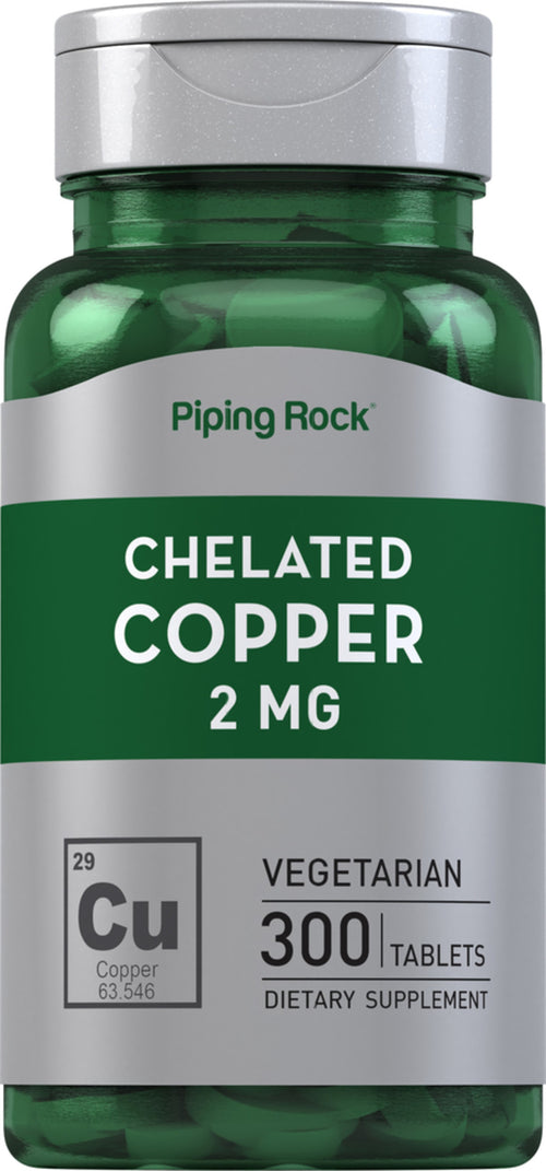 Kobber med chelat (Aminosyre-chelat) 2 mg 300 Tabletter     