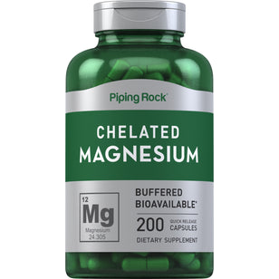 Magnésium chélaté,  400 mg (par portion) 200 Gélules à libération rapide