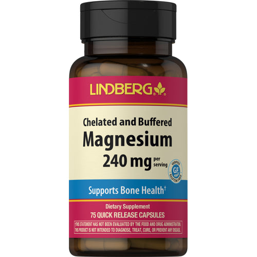 Chelated Magnesium, 240 mg (per serving), 75 Quick Release Capsules