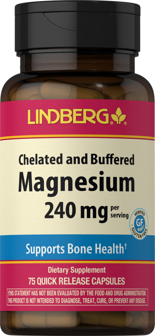 Chelated Magnesium, 240 mg (per serving), 60 Quick Release Capsules